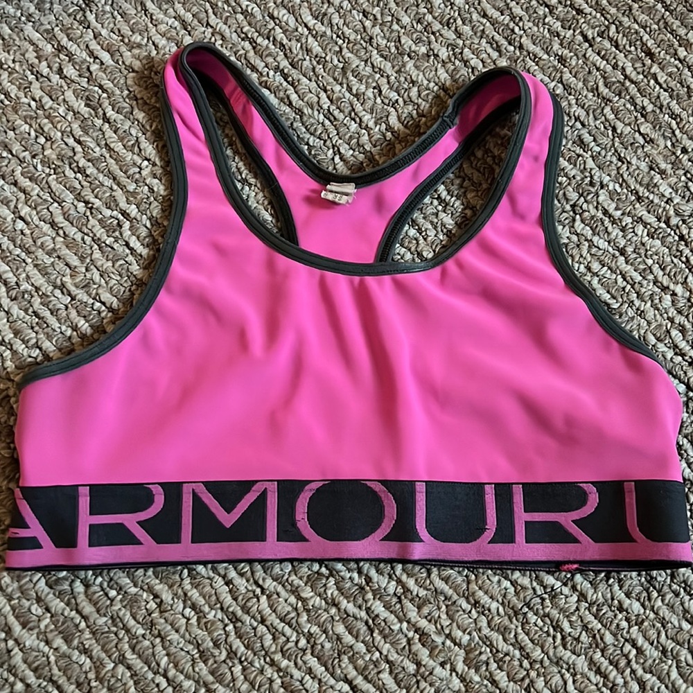 Pink Under Armour Sports Bra